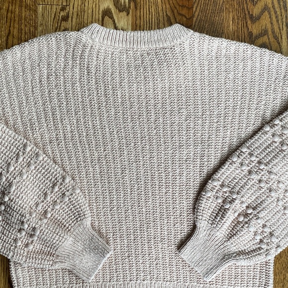 Light pink Madewell Bobble pullover sweater, size L. Excellent, barely worn cond - Picture 10 of 10